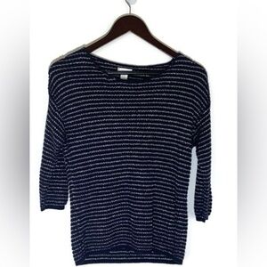 Chicos Metallic sweater size 1 short sleeved